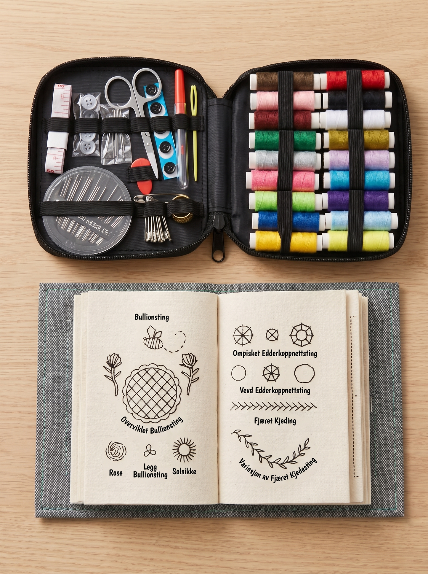Stygna Broderisett for nybegynnere